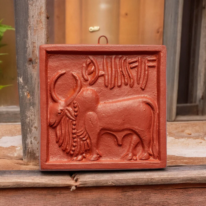 Terracotta Wall Hanging Harappan Art Bull || TGS-TR-02