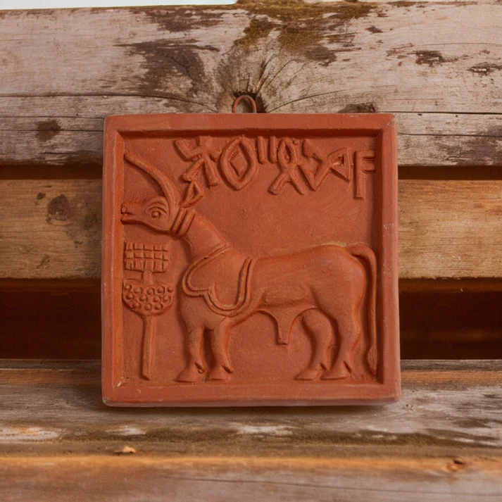Terracotta Wall Hanging Harappan Art Unicorn || TGS-TR-01