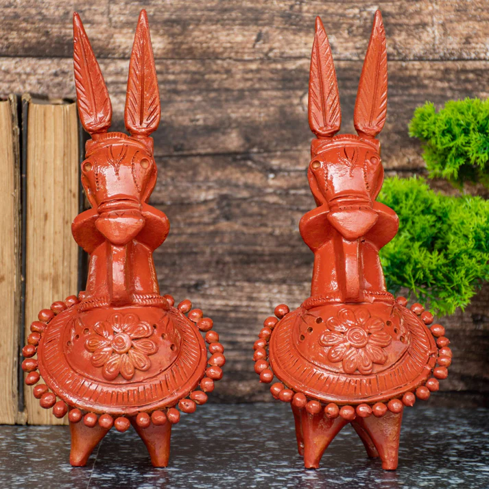 Terracotta Kathakali Bankura Horse || TGS-TR-07