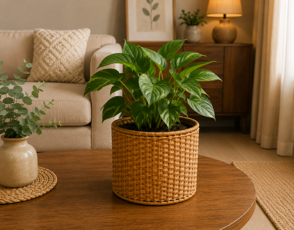 Premium Handwoven Kauna Grass Planter Basket || TGR18 || HSN-code: 46021990