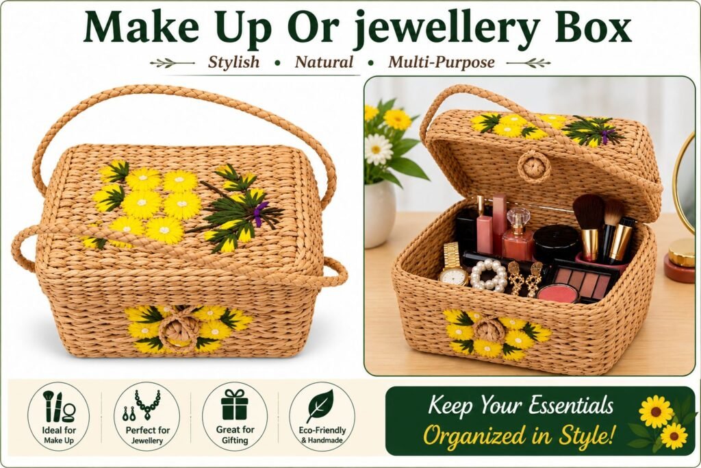 Make Up or Jewellery Box || TGR03 || HSN-code: 46021990