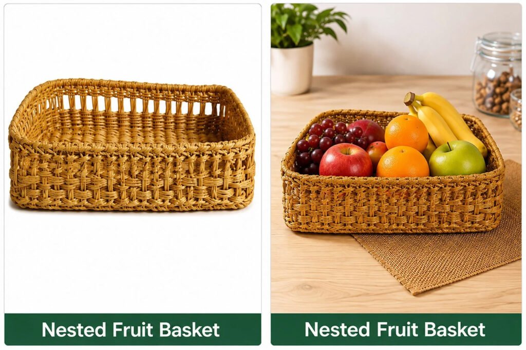 Netted Fruit Basket || TGR13 || HSN-code: 46021990