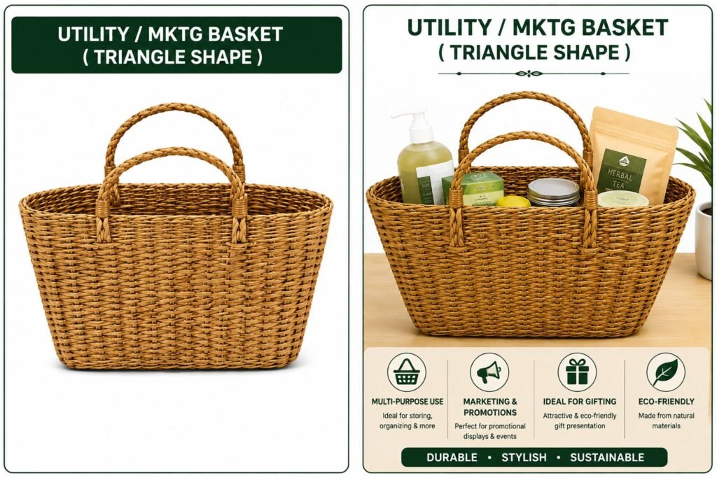 Utlity/Mktg Basket (Triangle Shape) || TGR21 || HSN-code: 46021990