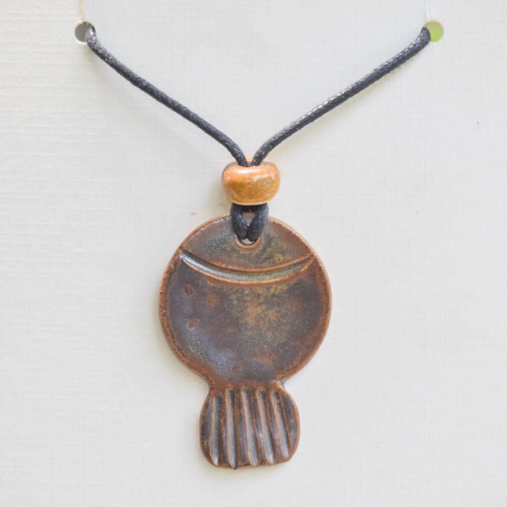 Rustic Fish Ceramic Pendant || TGCJ05